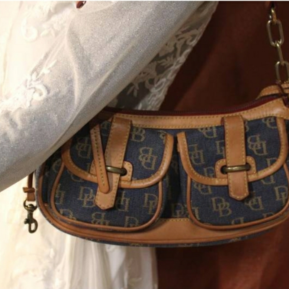 Dooney and Bourge denim banana bag